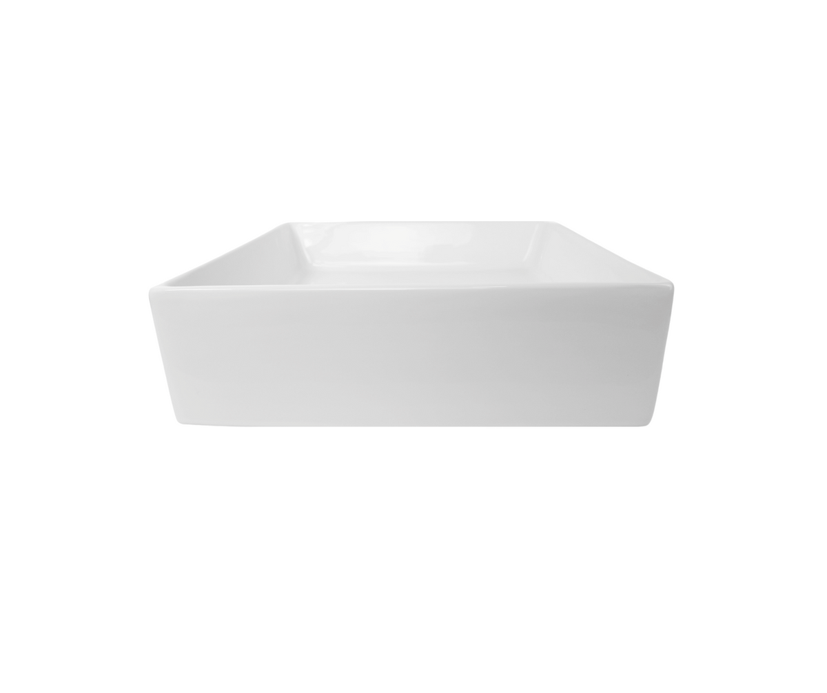 460*460*140 KROHLI Square White Gloss Ceramic Counter Basin