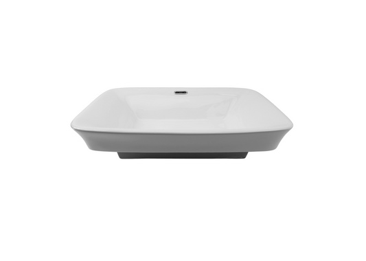 610*440*160 KROHLI Rectangle Tapered Curve White Gloss Semi-Insert Vanity Basin with Overflow