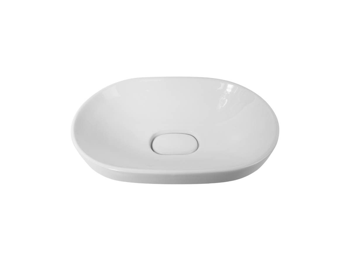 600*400*60/180 KROHLI Semi Insert Oval White Gloss Vanity Basin