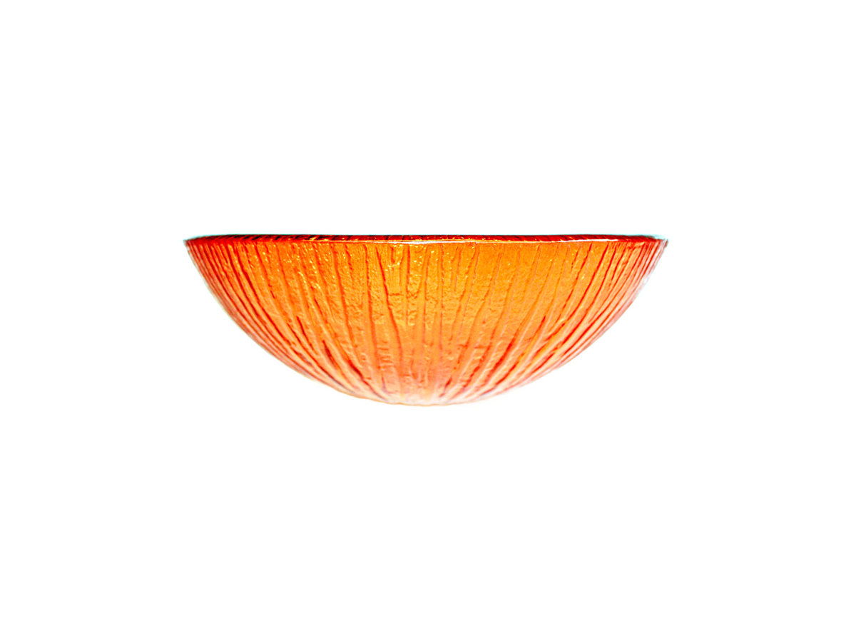 SUNBEAM 420*140 Orange * Yellow Semi-Translucent Round Tempered Glass Vanity Basin