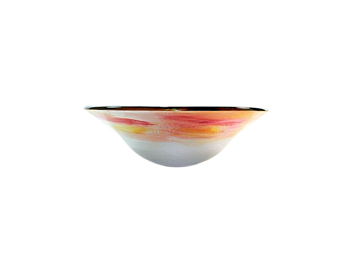 GRAPE WINE GOLD 445*140 Multi-Coloured Tapered Round Tempered Glass Countertop Vanity Basin