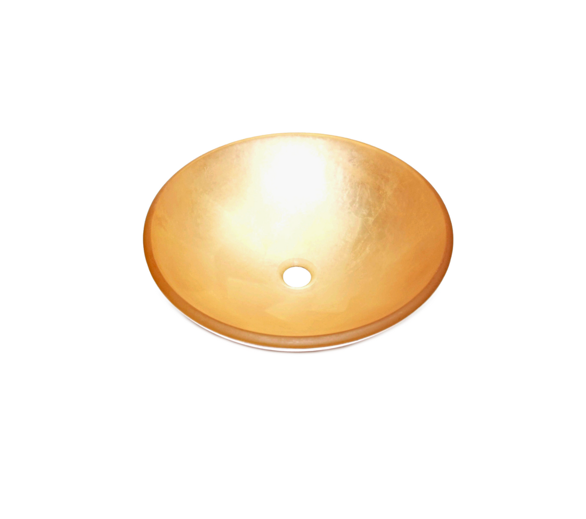 GOLDEN EYE 420*140 Gold Round Tempered Glass Countertop Vanity Basin