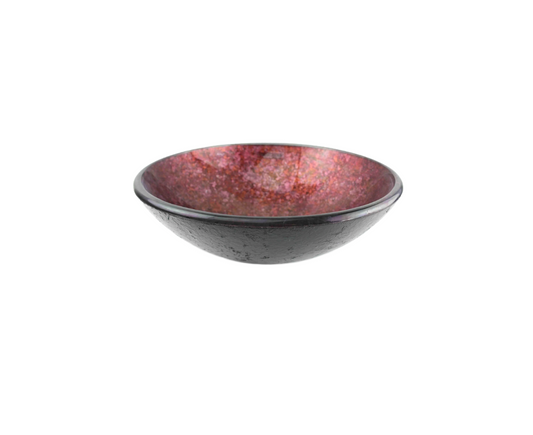 VIENNA 420*140 Red * Purple/Pink & Black Round Tempered Glass Countertop Basin
