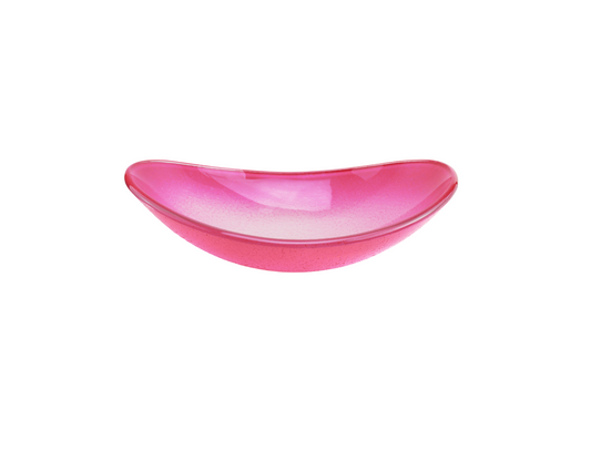 SORBET 540*360*100/175 Tapered Oval Vivid Pink Tempered Glass Countertop Vanity Basin