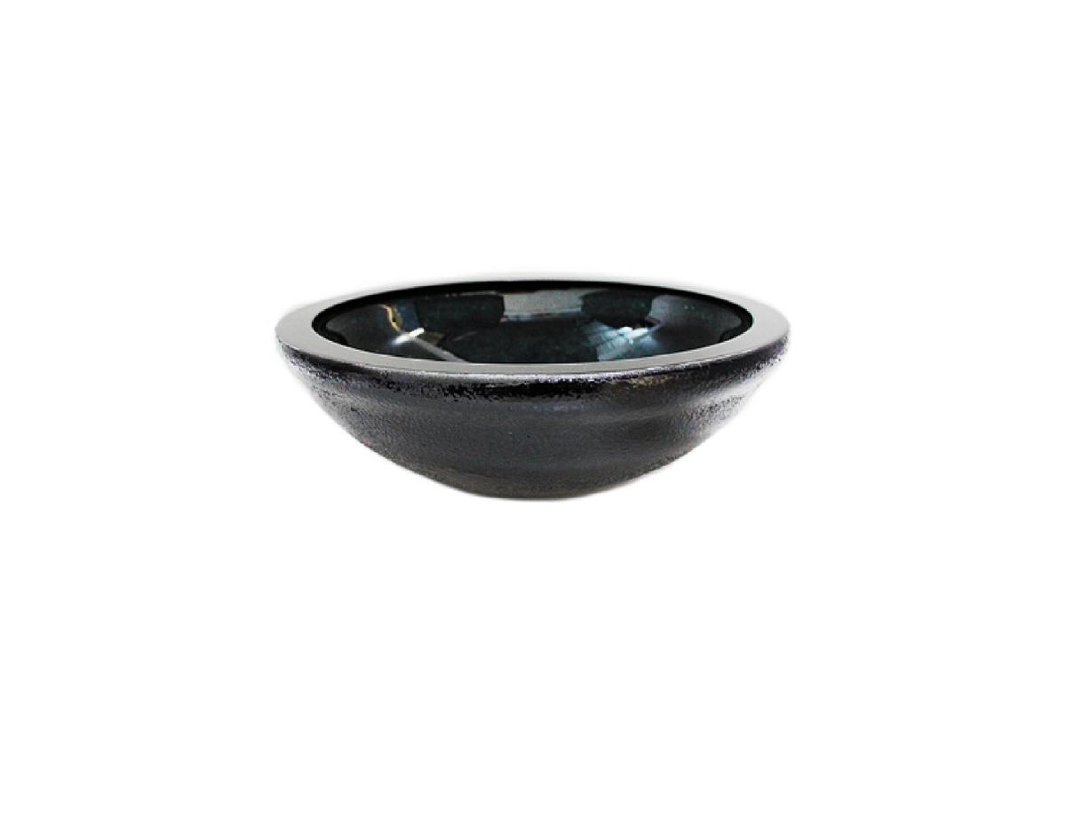 RAVEN 405*140 Green * Night Black Round Thick Edge Tempered Glass Countertop Vanity Basin