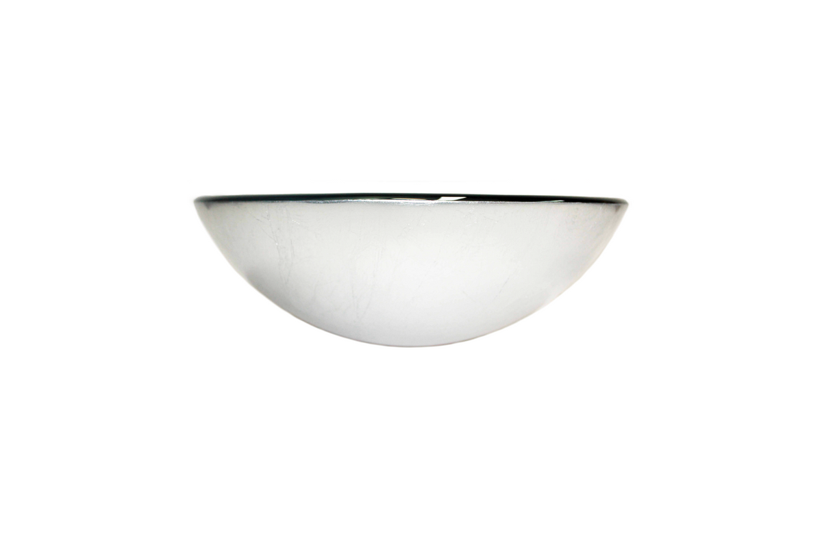 METALLIC GREY 420*140 Silver Round Tempered Glass Countertop Vanity Basin