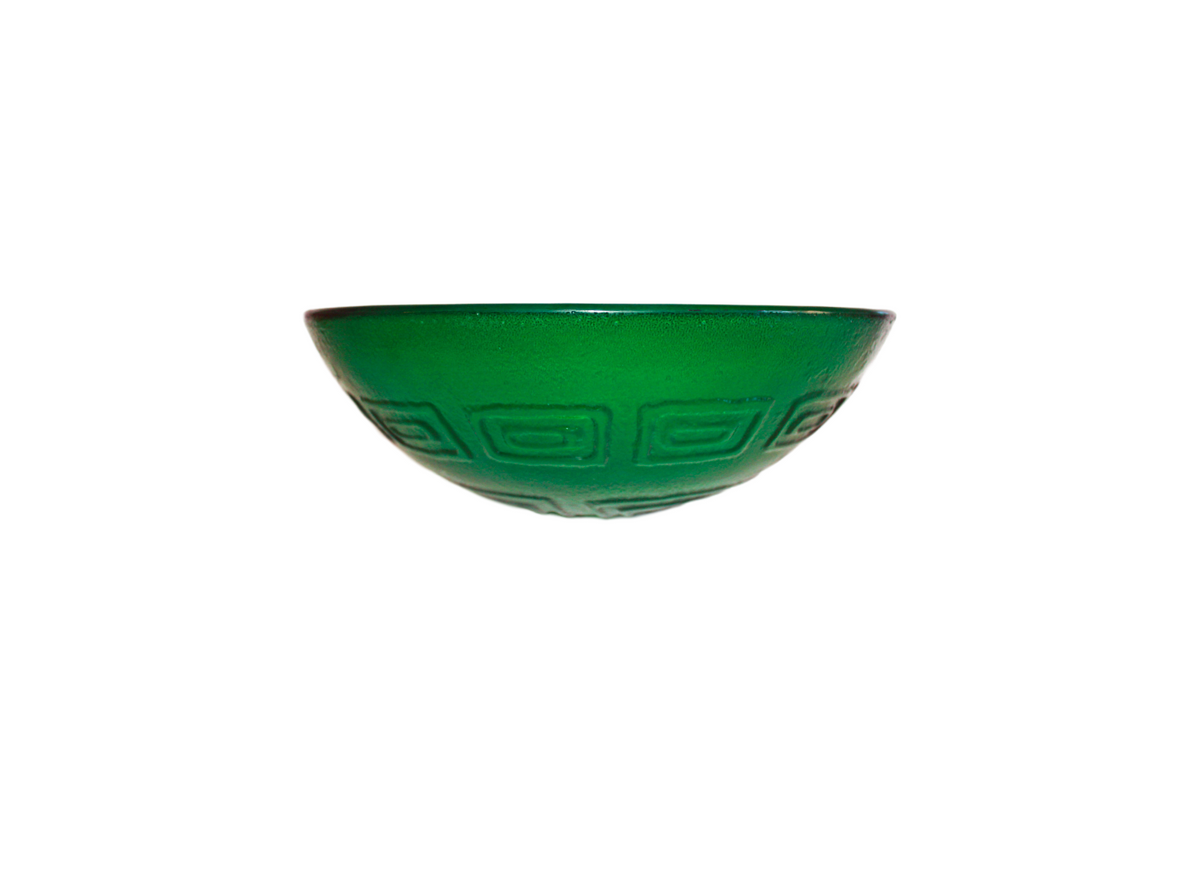 NEPTUNE 420*140 Green Semi-Translucent Round Tempered Glass Countertop Basin