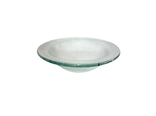 EVEREST 450*130 Clear Tapered Round Textured Tempered Glass Countertop Vanity Basin