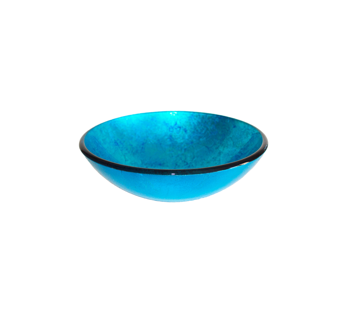 MYSTIC BLUE 420*140 Lighter Blue Round Tempered Glass Countertop Vanity Basin