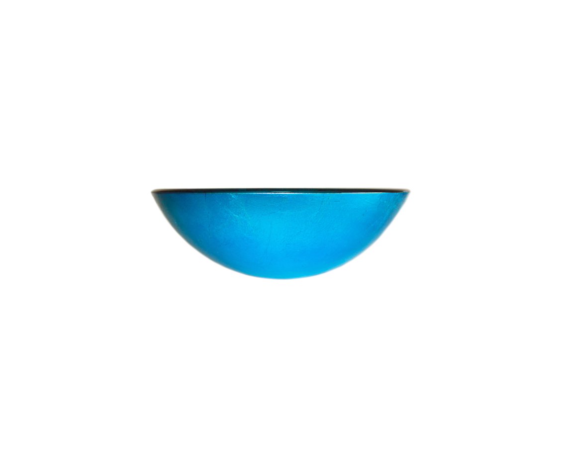 MYSTIC BLUE 420*140 Lighter Blue Round Tempered Glass Countertop Vanity Basin