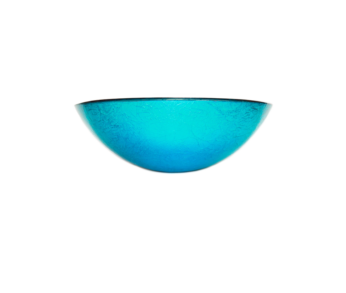 BLUE LURE 420*140 Blue Round Tempered Glass Countertop Vanity Basin