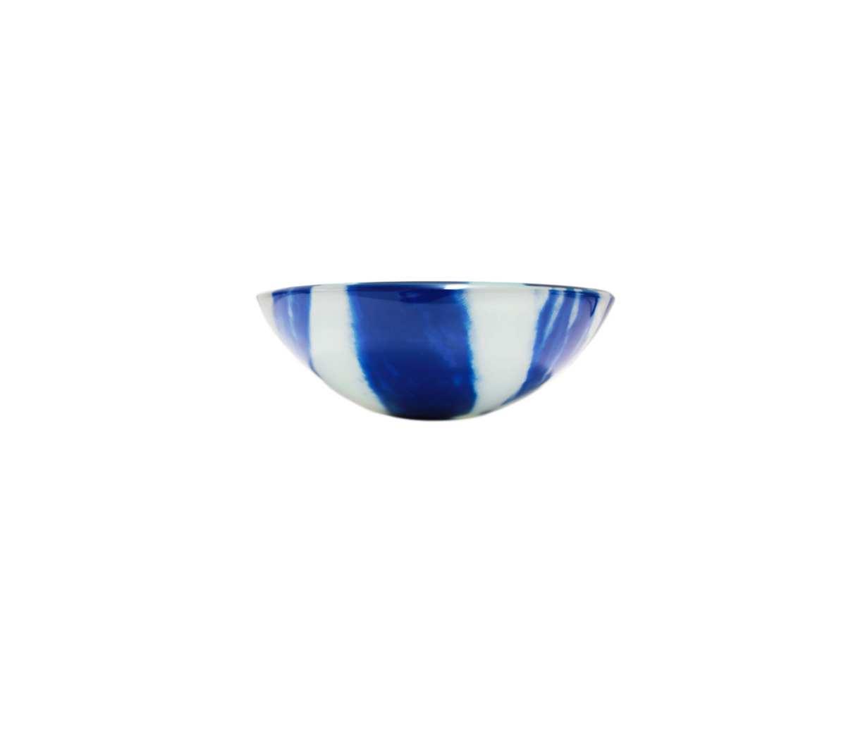 WAVE 420*140 Blue * White Round Double Layer Tempered Glass Countertop Vanity Basin