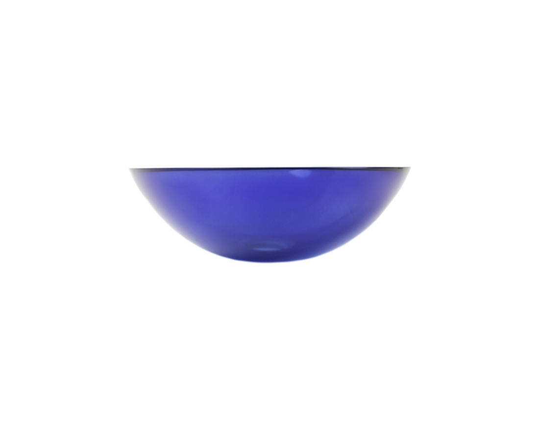 DREAM BLUE 420*135 Blue Round Thick Edge Semi-Translucent Tempered Glass Countertop Vanity Basin
