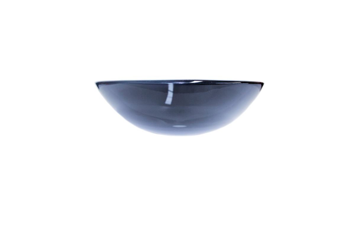 MID BLUE MOON 420*140 Round Semi-Translucent Blue Black Tempered Countertop Glass Vanity Basin