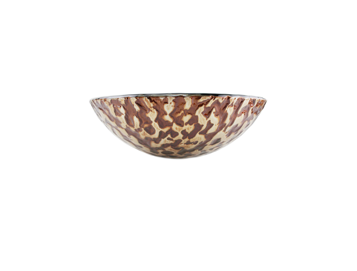 TORNADO 420*140 Black * Silvery Gold Round Tempered Glass Countertop Basin