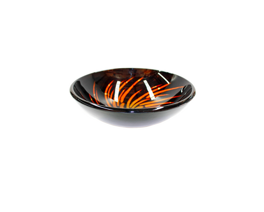 FIRESTORM 420*140 Brown * Orange * Gold Round Tempered Glass Countertop Vanity Basin