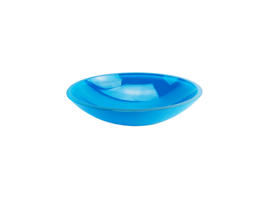 ICED BLUE 510*380*135 Oval Tropical Blue Tempered Glass Countertop Vanity Basin
