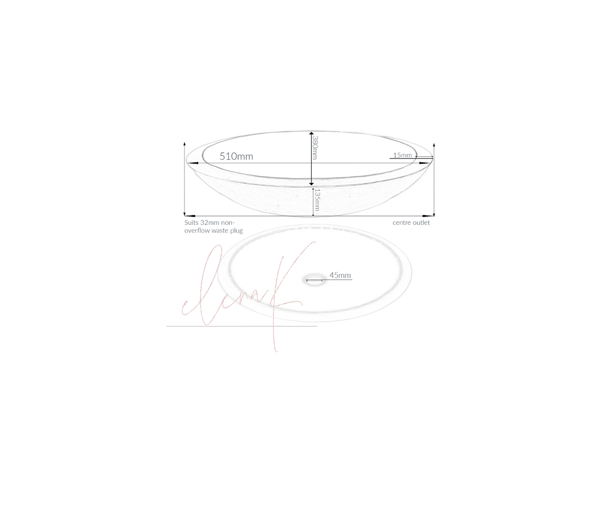 ICED BLUE 510*380*135 Oval Tropical Blue Tempered Glass Countertop Vanity Basin