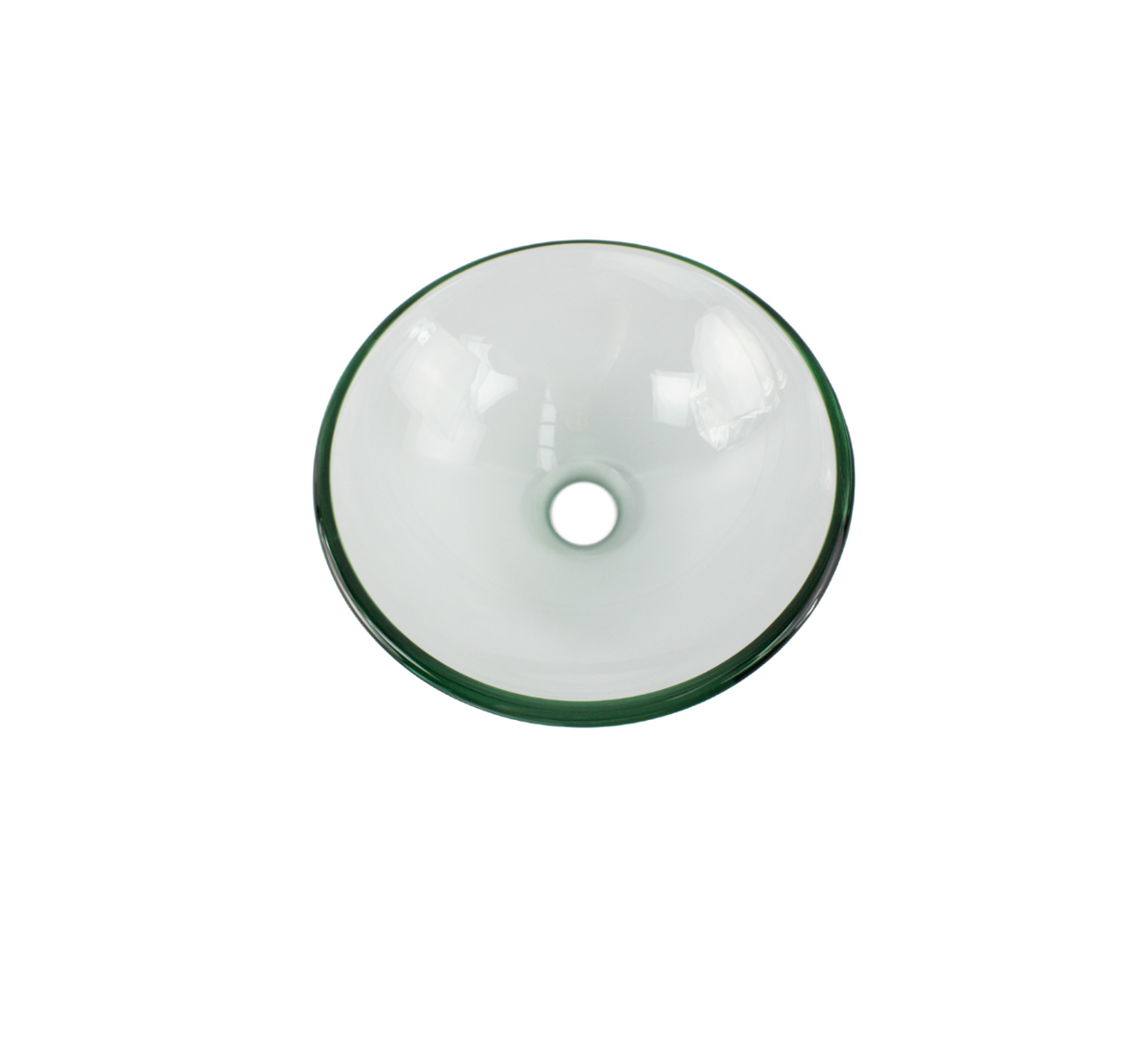 CLEAR SWISS (S) 300*100 Compact Translucent Round Tempered Glass Countertop Vanity Basin