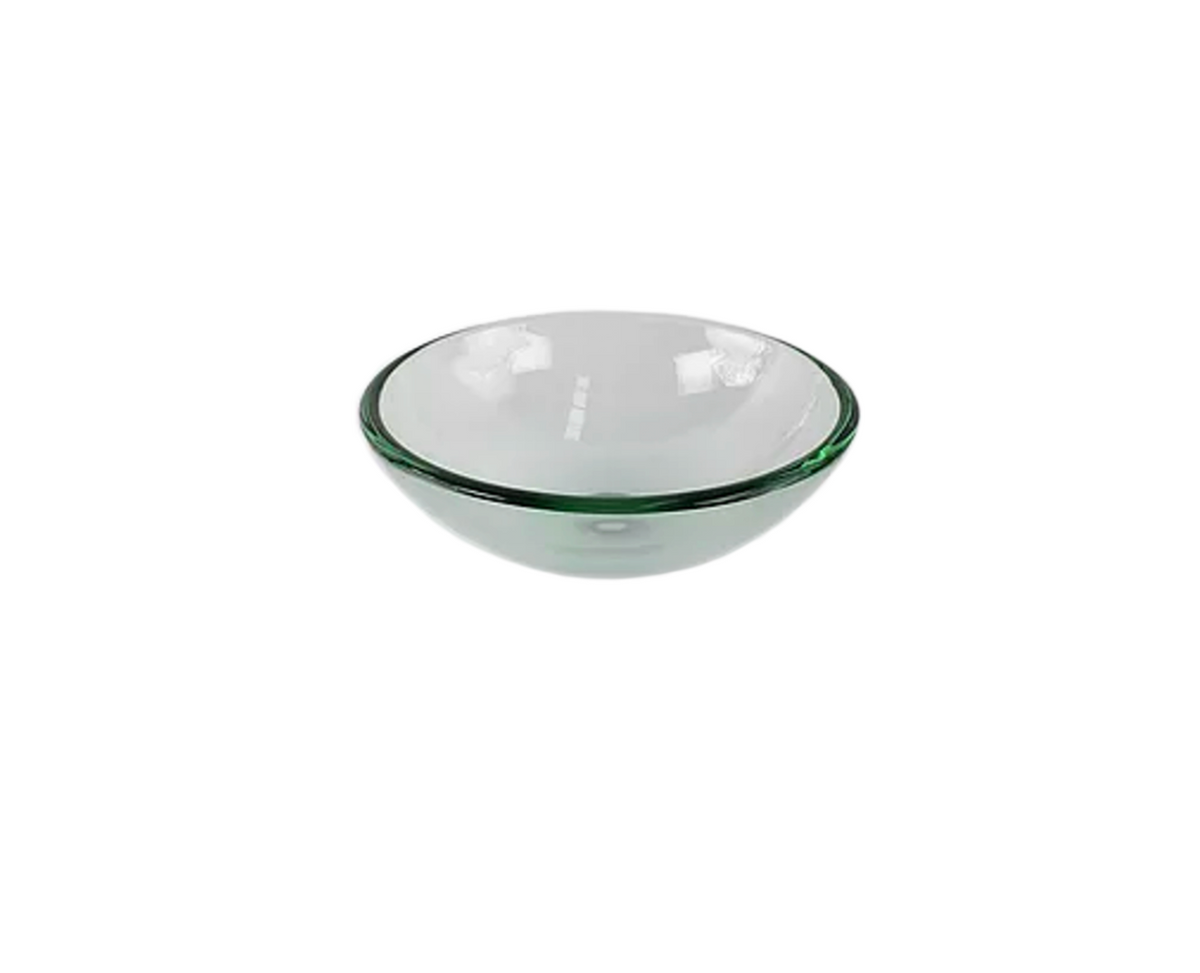 CLEAR SWISS 420*140 Translucent Round Tempered Glass Countertop Vanity Basin
