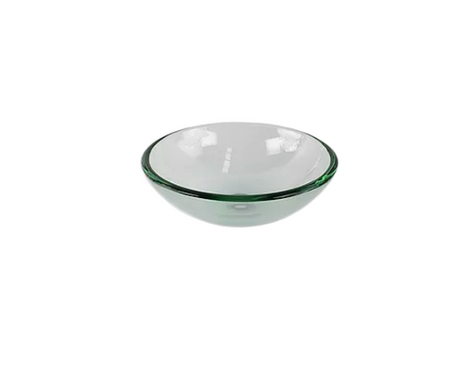 CLEAR SWISS 420*140 Translucent Round Tempered Glass Countertop Vanity Basin