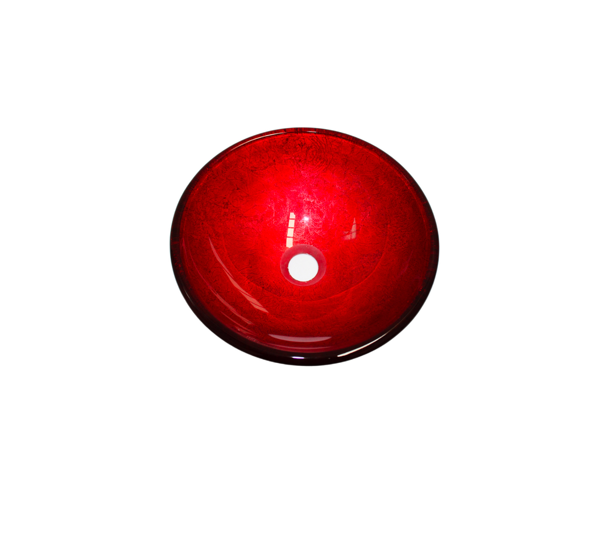 FURNACE (S) 320*120 Red Round Tempered Glass Countertop Vanity Basin