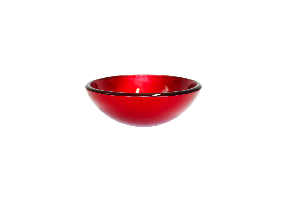 FURNACE (S) 320*120 Red Round Tempered Glass Countertop Vanity Basin