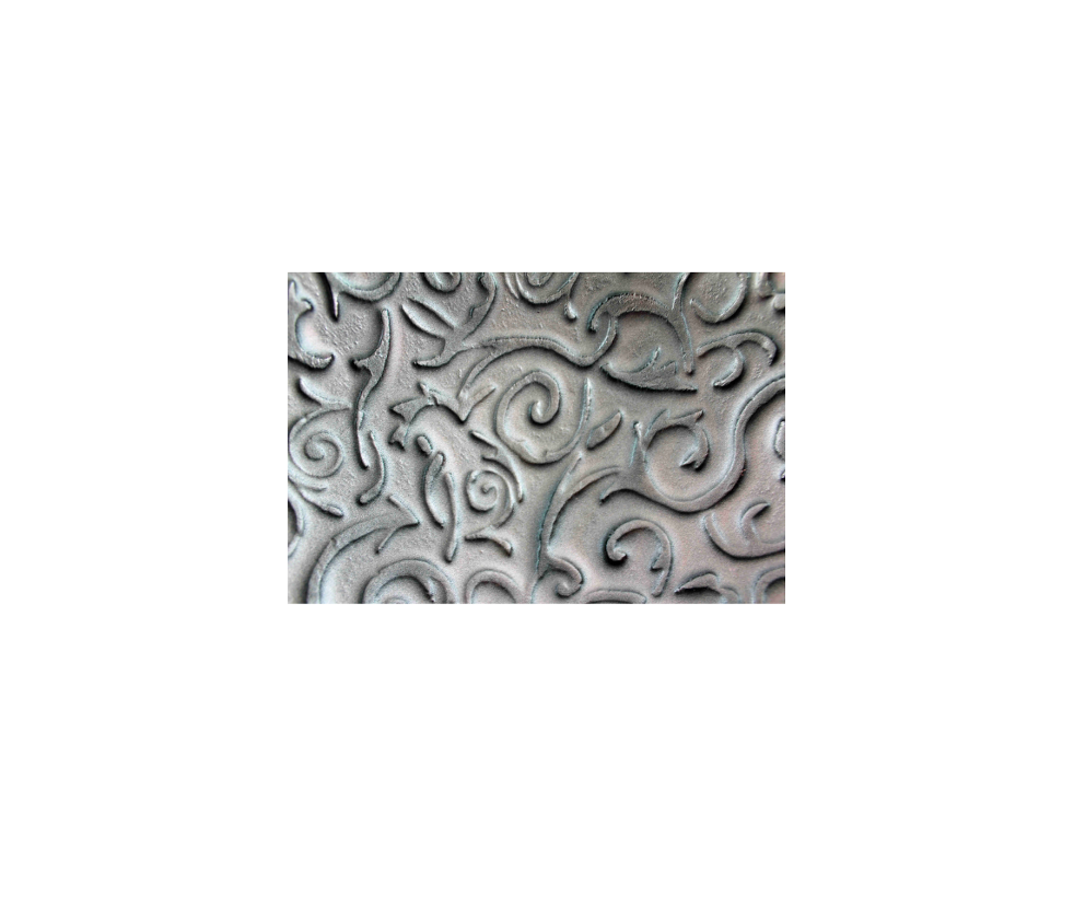 RENAISSANCE SILVERY GREY 420*140 Grey * Silvery Effect Round Patterned Etch Round Tempered Glass Countertop Vanity Basin
