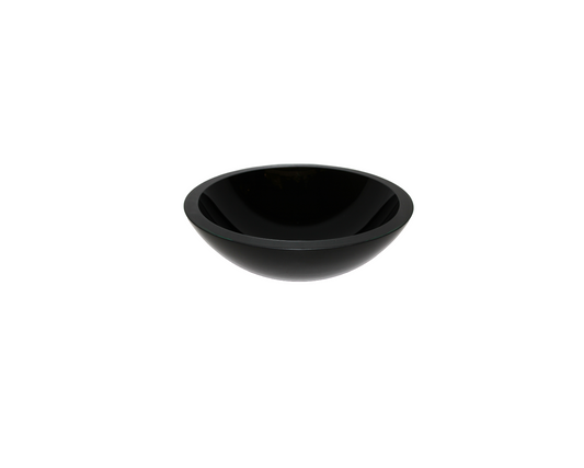 NERO VOID 310*130*19 Black Compact Flat Thick Edge Double Layered Tempered Glass Countertop Vanity Basin