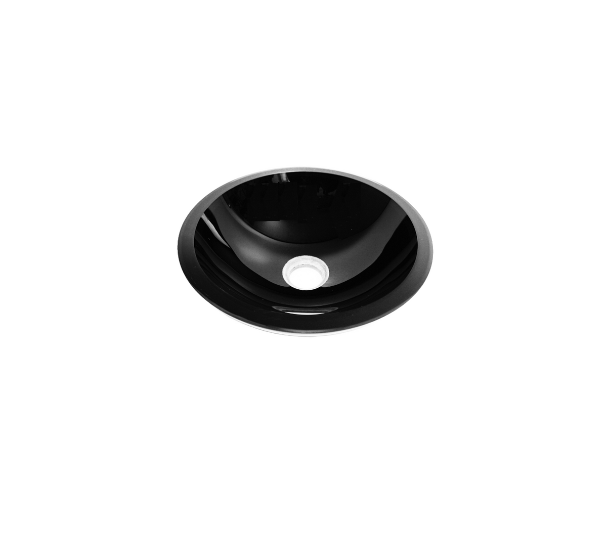 NERO VOID 310*130*19 Black Compact Flat Thick Edge Double Layered Tempered Glass Countertop Vanity Basin