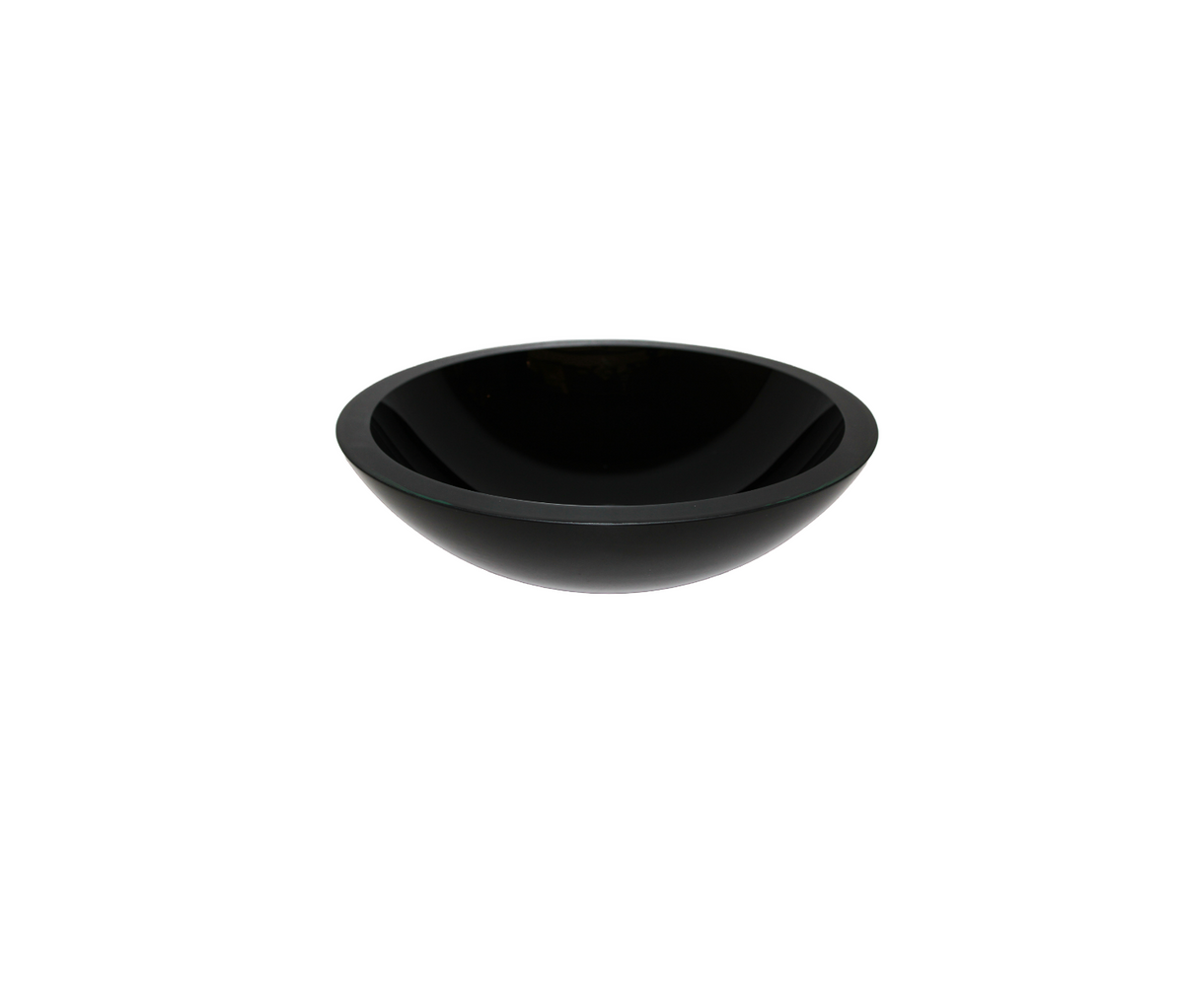 NERO VOID 360*130*19 Compact Black Flat Thick Edge Double Layered Tempered Glass Countertop Vanity Basin