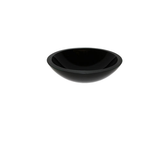 NERO VOID 360*130*19 Compact Black Flat Thick Edge Double Layered Tempered Glass Countertop Vanity Basin