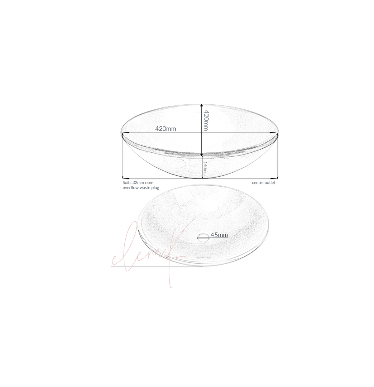 RENAISSANCE 420*140 Dark Golden Brown Round Patterned Tempered Glass Countertop Vanity Basin