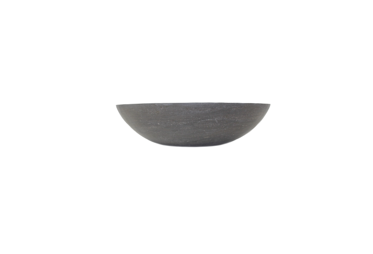 APOLLO CHARCOAL GREY 500*380*130 Oval Matte Blue Stone Marble Countertop Vanity Basin
