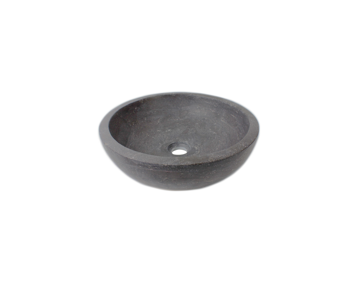 APOLLO CHARCOAL GREY (THICK EDGE) 400*120 Round Matte Blue Stone Marble Countertop Vanity Basin