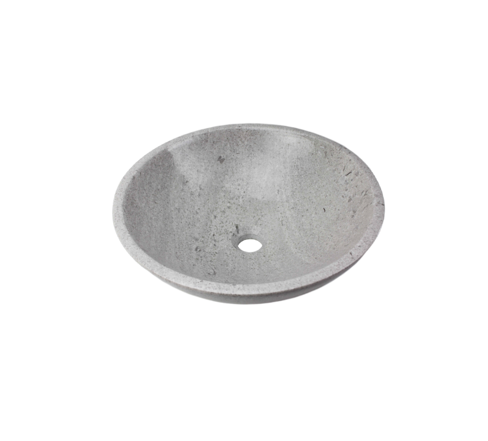 CEMENT MARBLE (GLOSS) 420*140 Grey Round Marble Countertop Vanity Basin