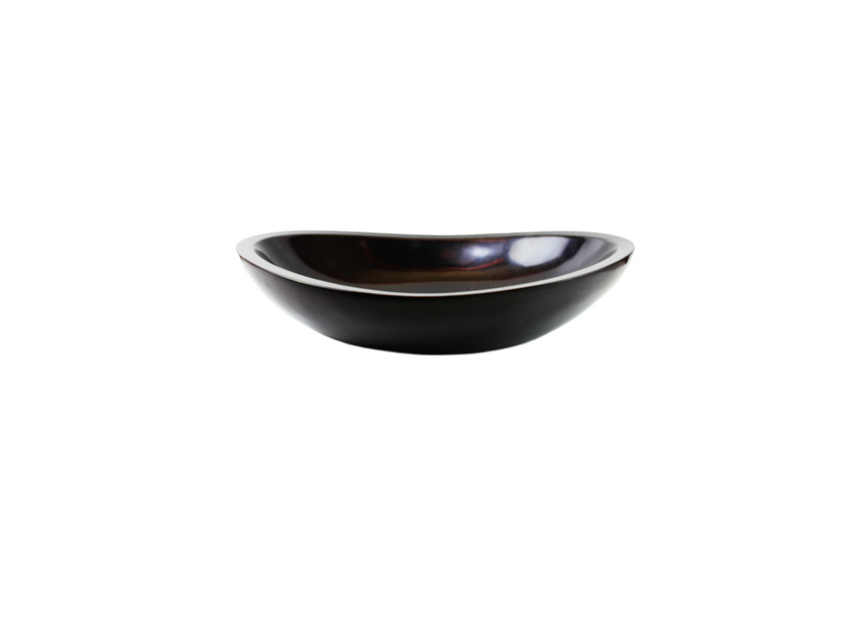 UBER BLACK 600*360*150/120 Black Oval Curve Marble Countertop Vanity Basin
