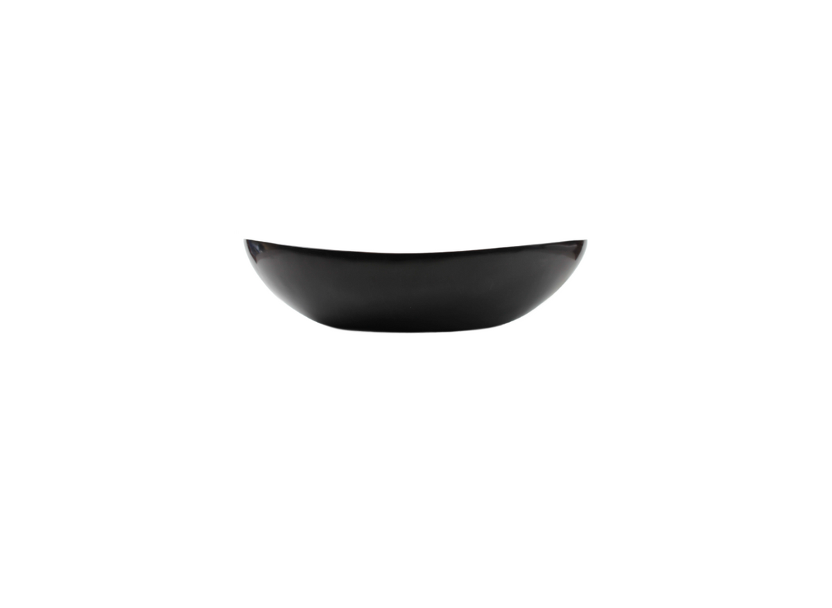 UBER BLACK 600*360*150/120 Black Oval Curve Marble Countertop Vanity Basin