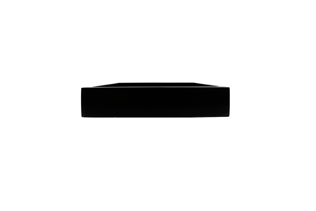 ABYSS 500*400*105 Solid Black Marble Rectangle Low Line Countertop Vanity Basin