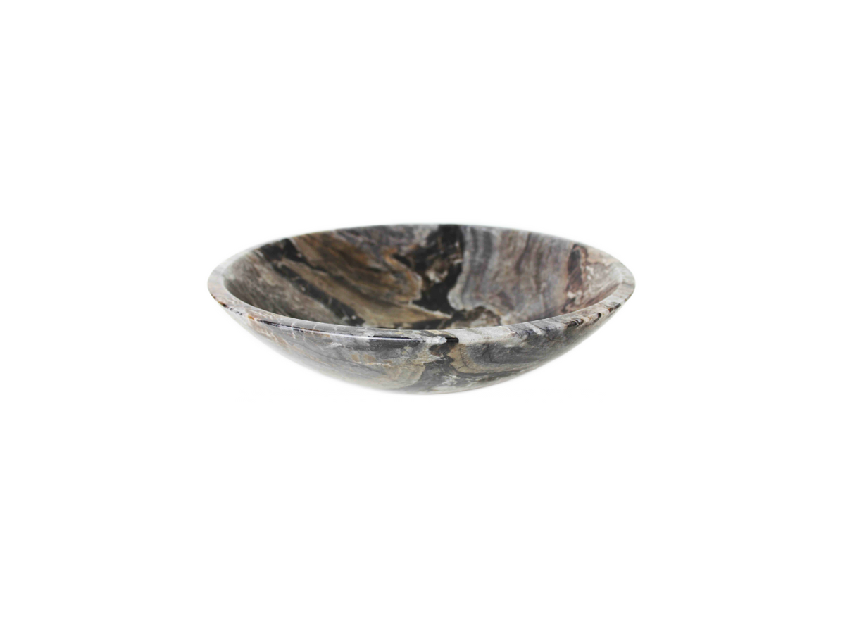 GREY EARTH 400*120 Antique Forest Grey * Black Vein Round Natural Stone Marble Countertop Vanity Basin
