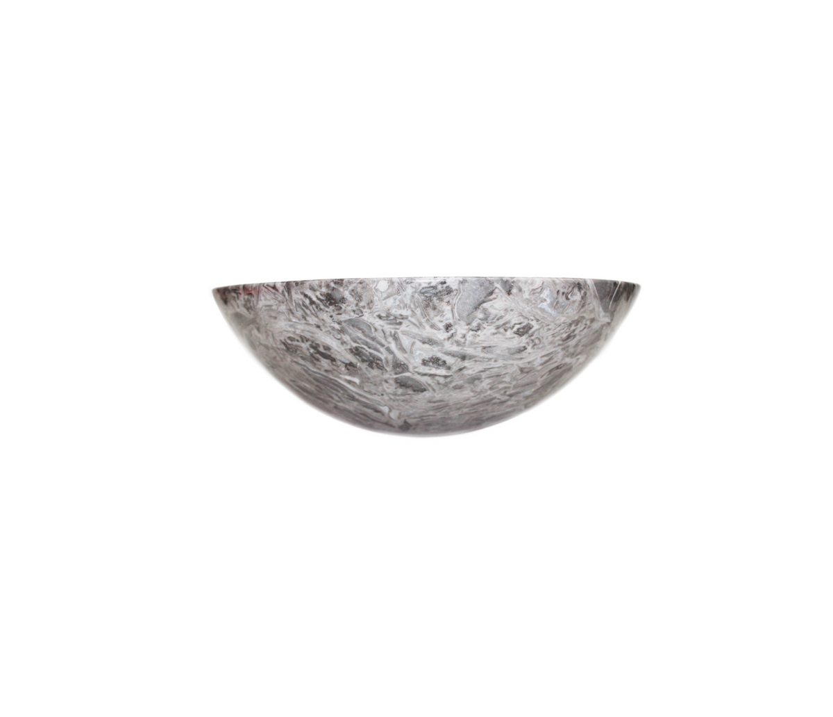 WHELK (POLISH FINISH) 420*140 Whelk Fossil Grey Swirl Round Marble Countertop Vanity Basin