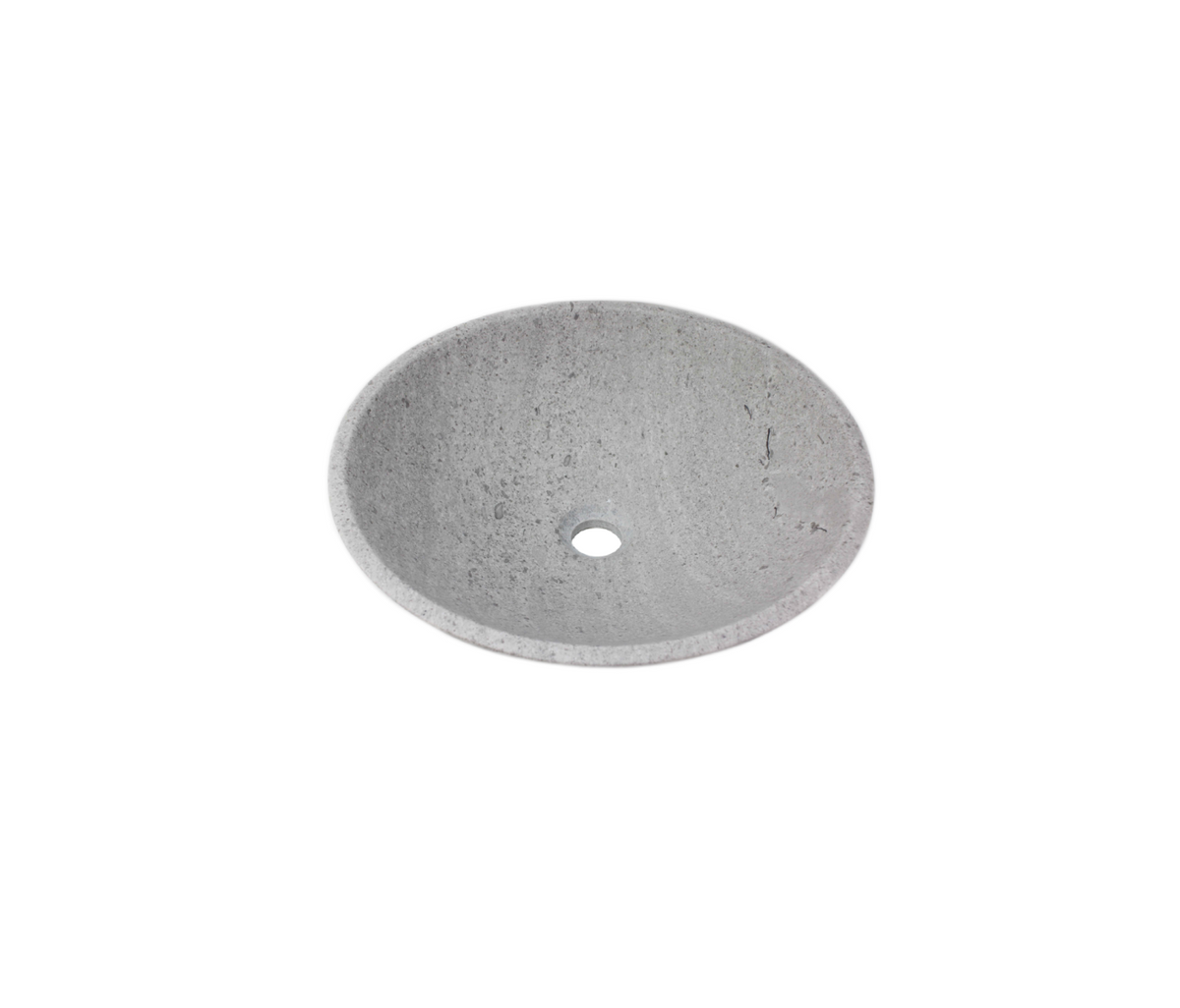 CEMENT MARBLE (MATTE) 420*140 Grey Round Marble Countertop Vanity Basin