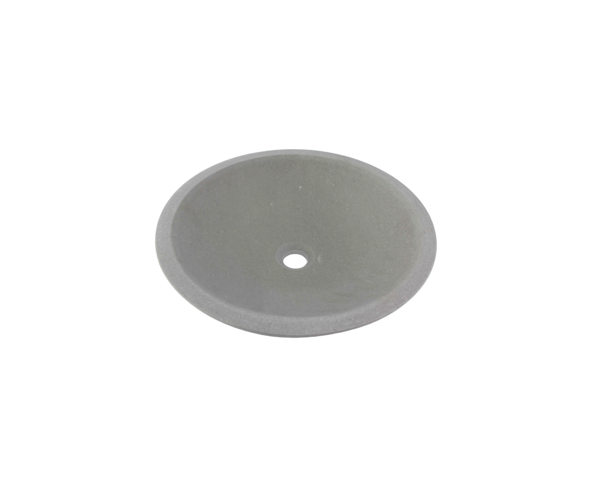 CEMENT MARBLE (MATTE) 420*140 Grey Thick Edge Round Marble Countertop Vanity Basin