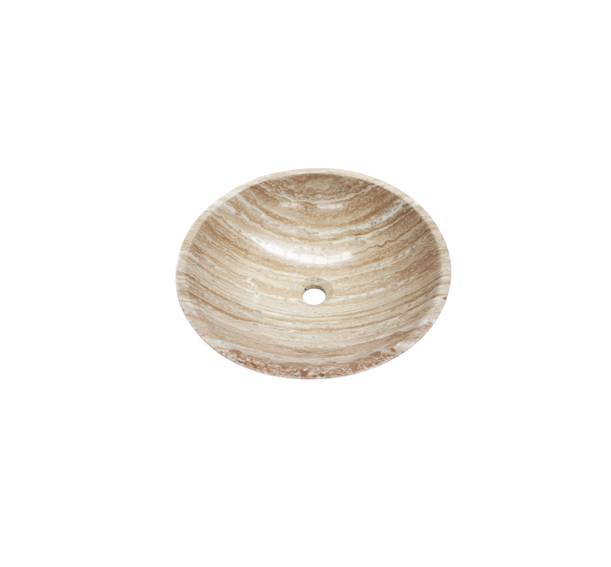 TIRAMISU 420*140 Cream Cavity Stone Travertine Sandstone Round Marble Countertop Vanity Basin