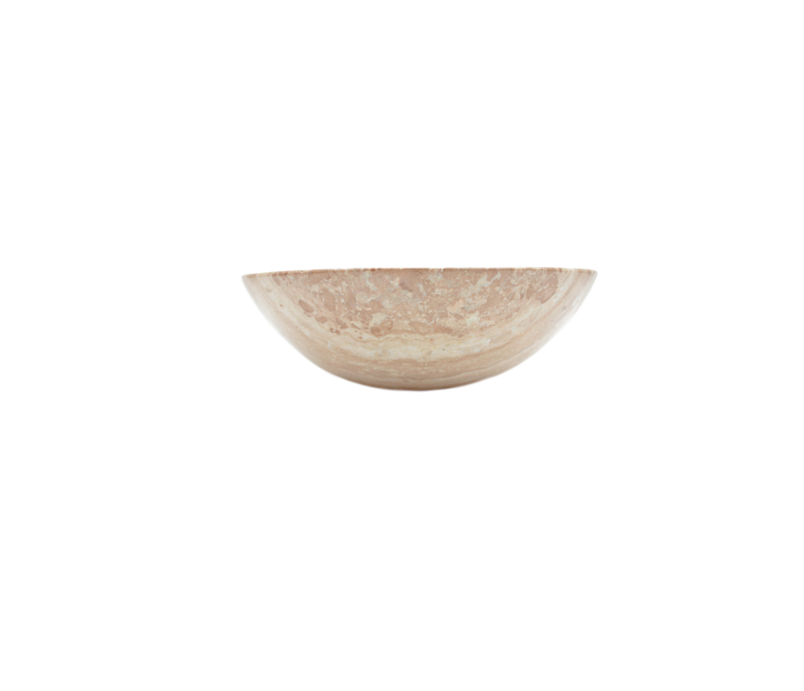 TIRAMISU 420*140 Cream Cavity Stone Travertine Sandstone Round Marble Countertop Vanity Basin