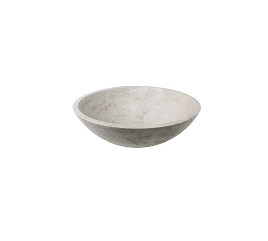 TRAVERTINE 370*120 Compact Creamy White Cavity Natural Stone Round Marble Countertop Vanity Basin