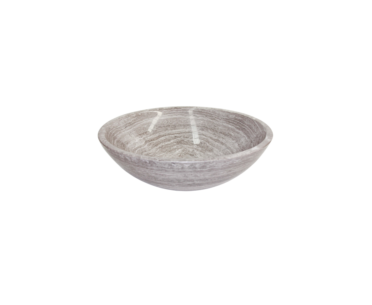 GREY DUSK COMPACT 365*120 French Grey Vein Round Marble Countertop Vanity Basin
