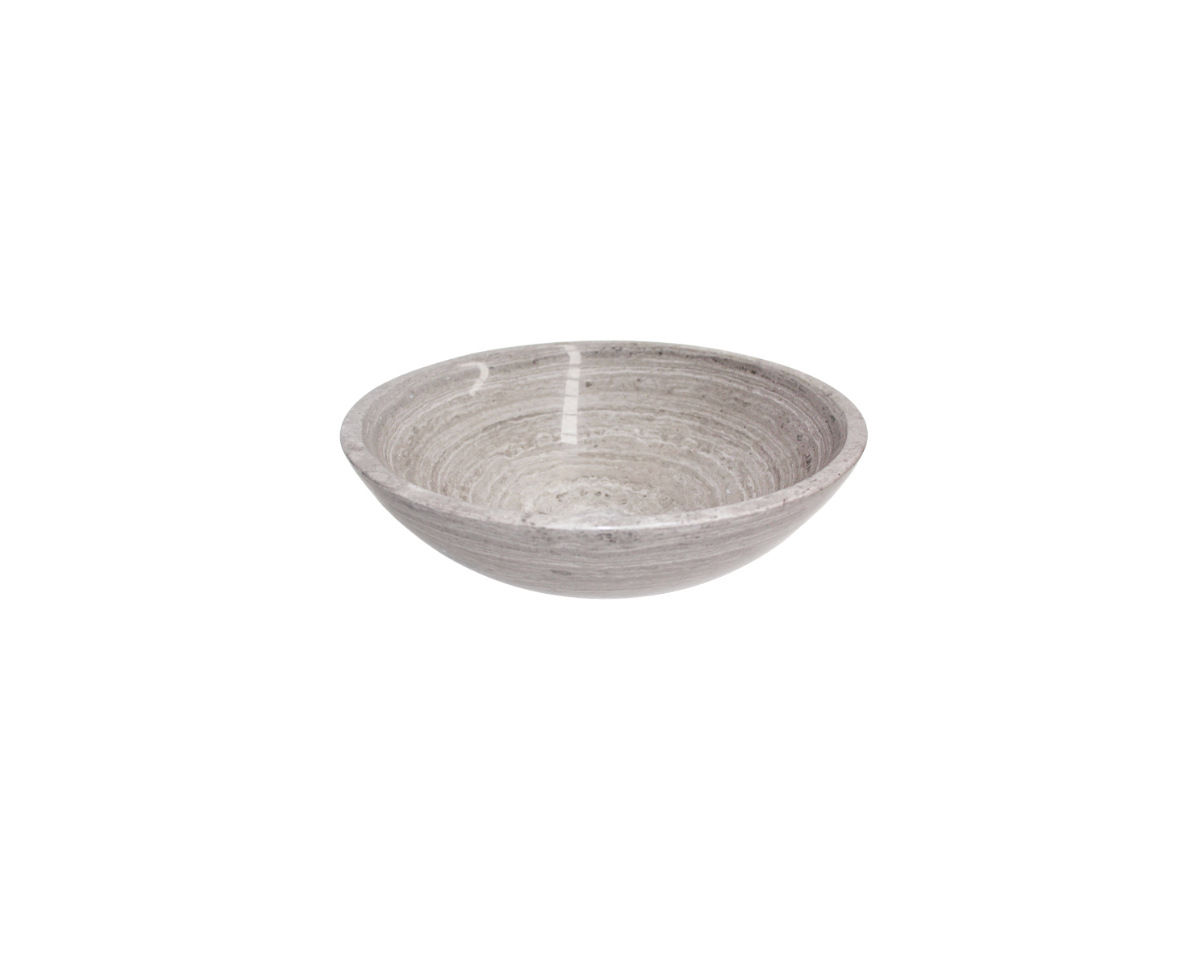 GREY DUSK 420*140 French Grey Vein Round Marble Countertop Vanity Basin