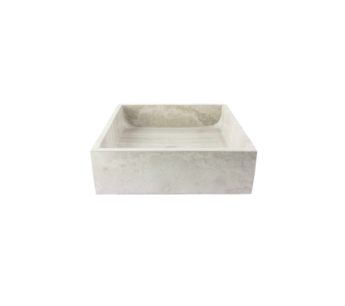 GREY DUSK 400*400*130 French Grey Vein Marble Straight Square Countertop Vanity Basin