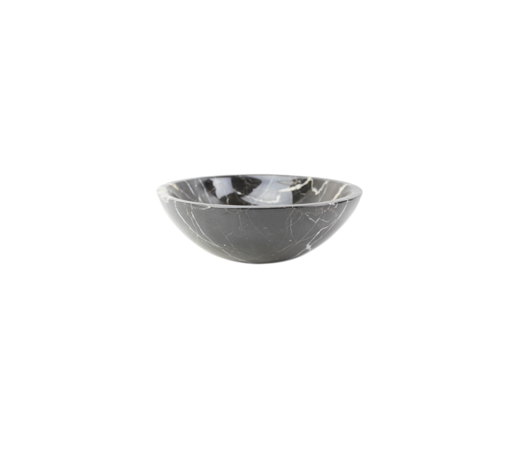 BROWNE 320*120 Trilob Brown & White Vein Marble Round Compact Countertop Vanity Basin